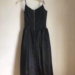 Jessica McClintock black taffeta long formal